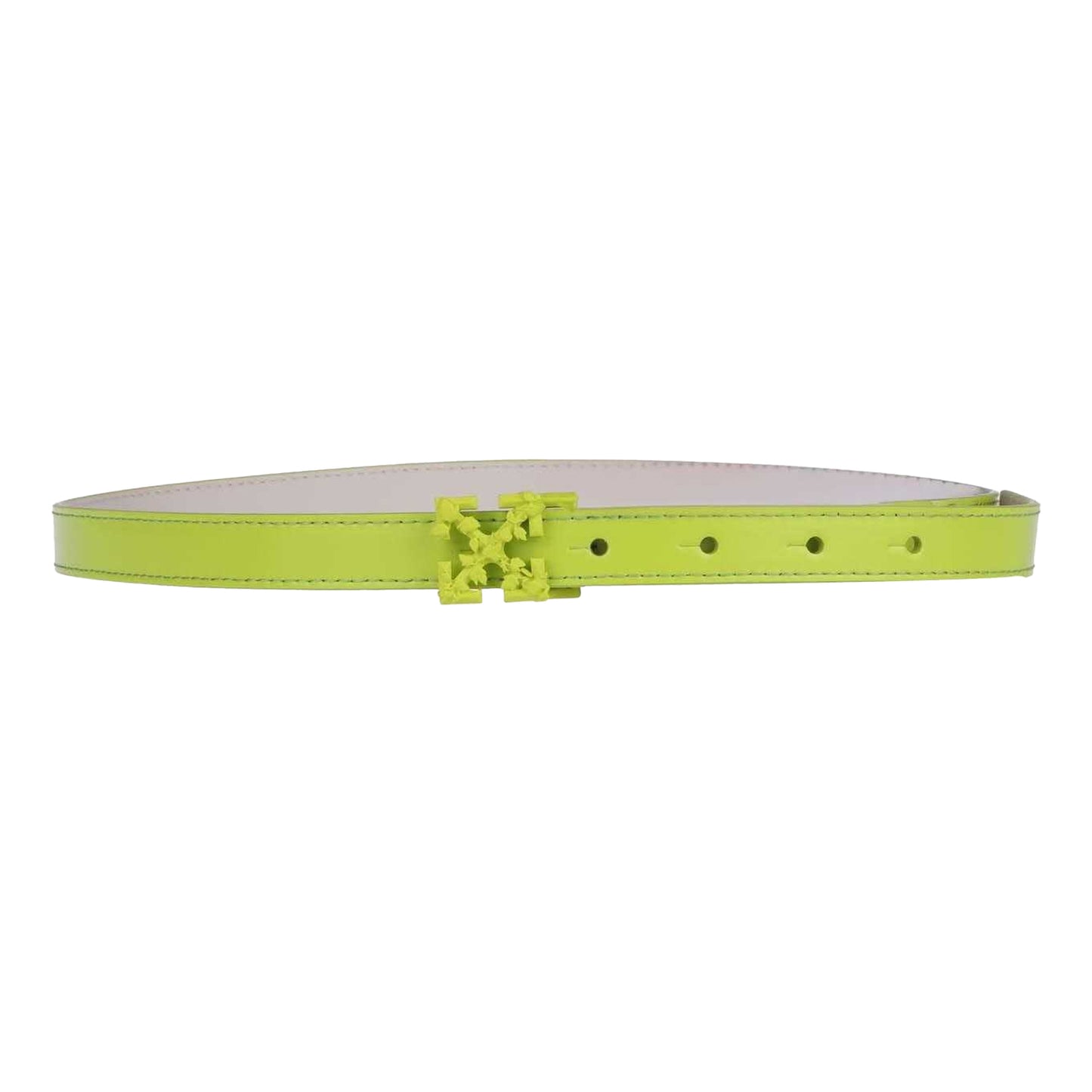 Green - Front - Off White Mens Arrow Leather Belt