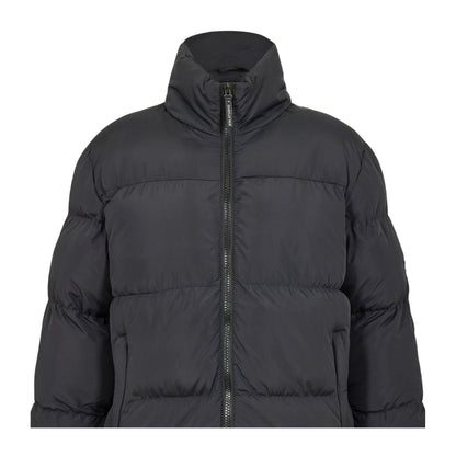 Black - Side - 274 Studio Mens Quilted Zipped Puffer Jacket