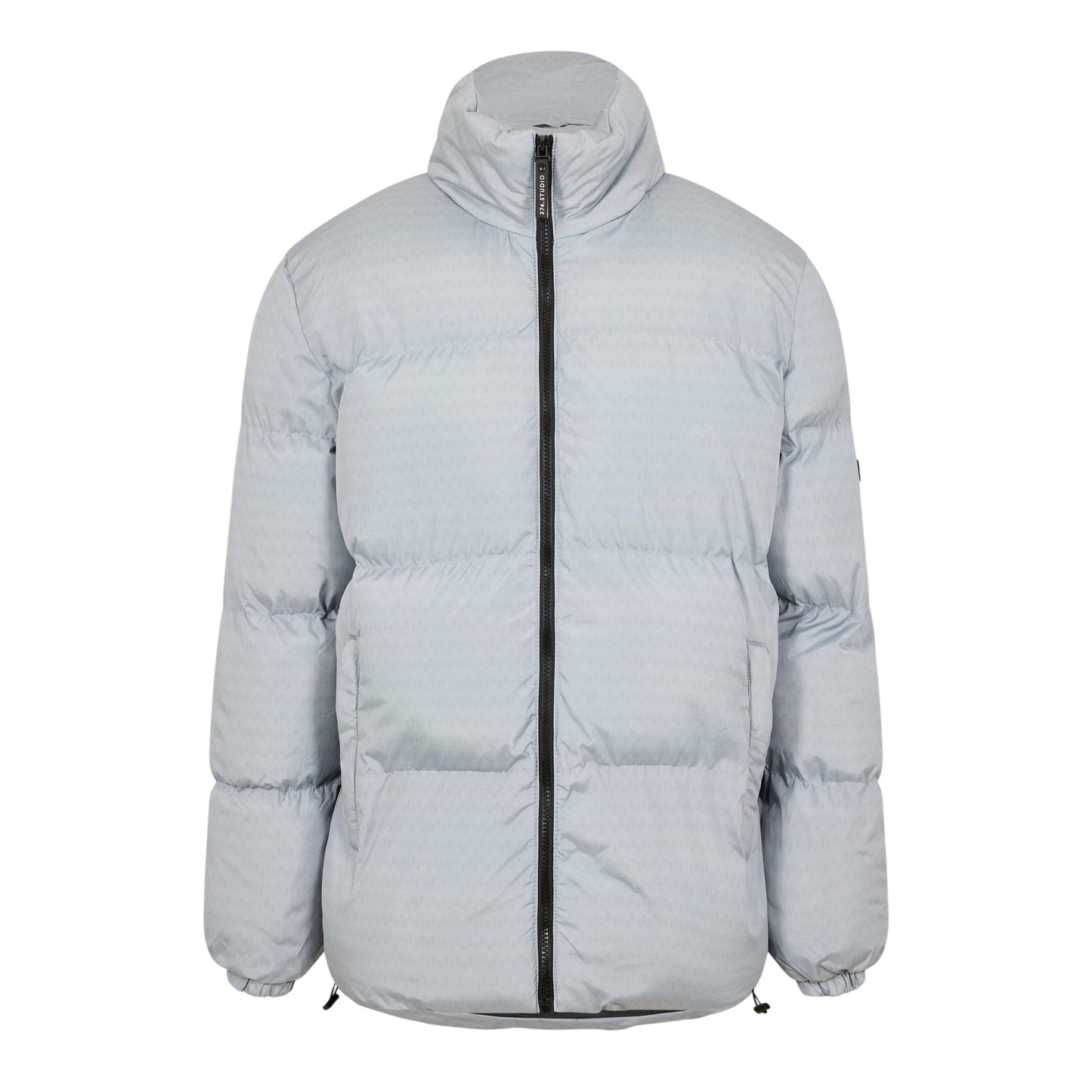 Grey - Front - 274 Studio Mens Quilted Zipped Puffer Jacket