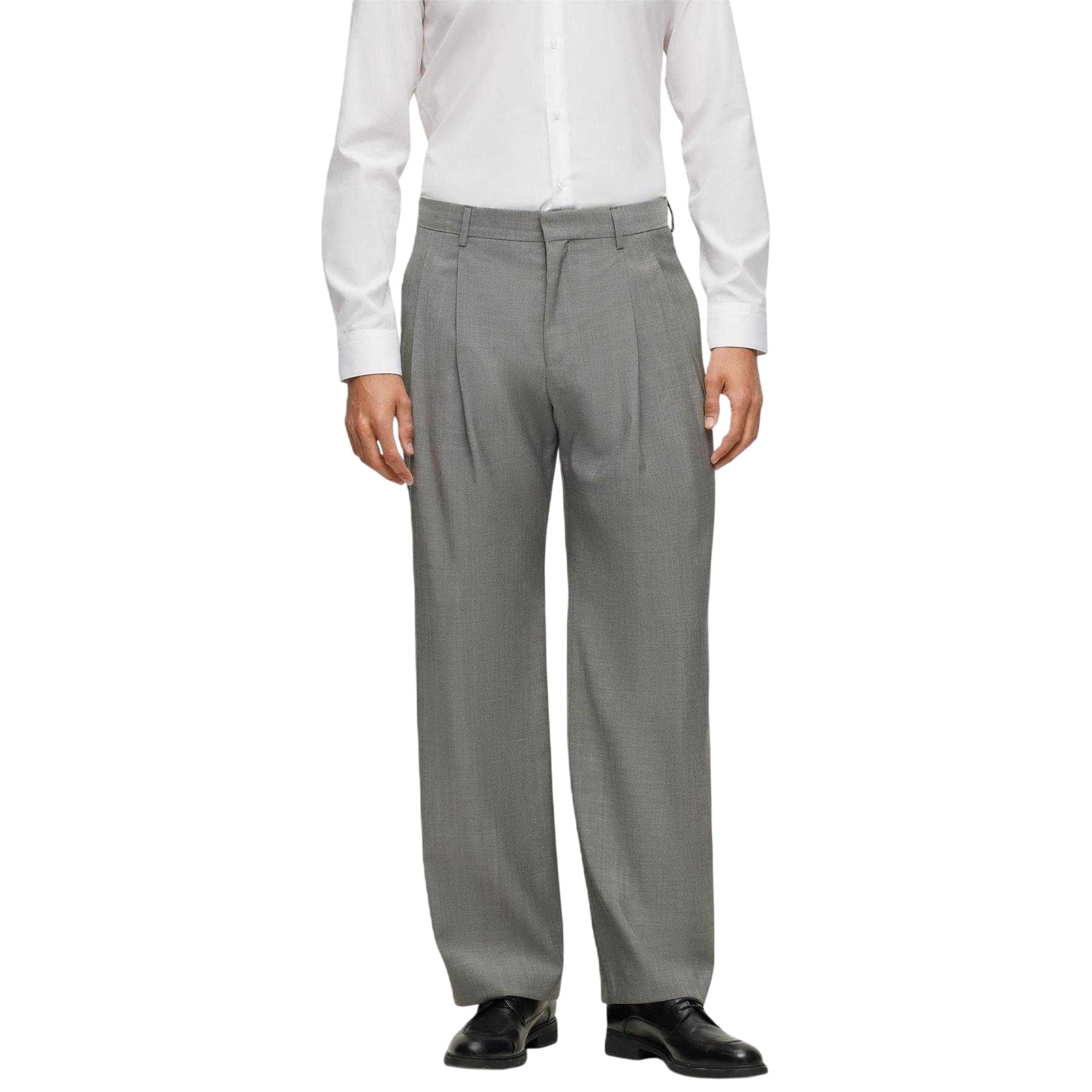 Black - Side - Boss Mens Tailored Trousers