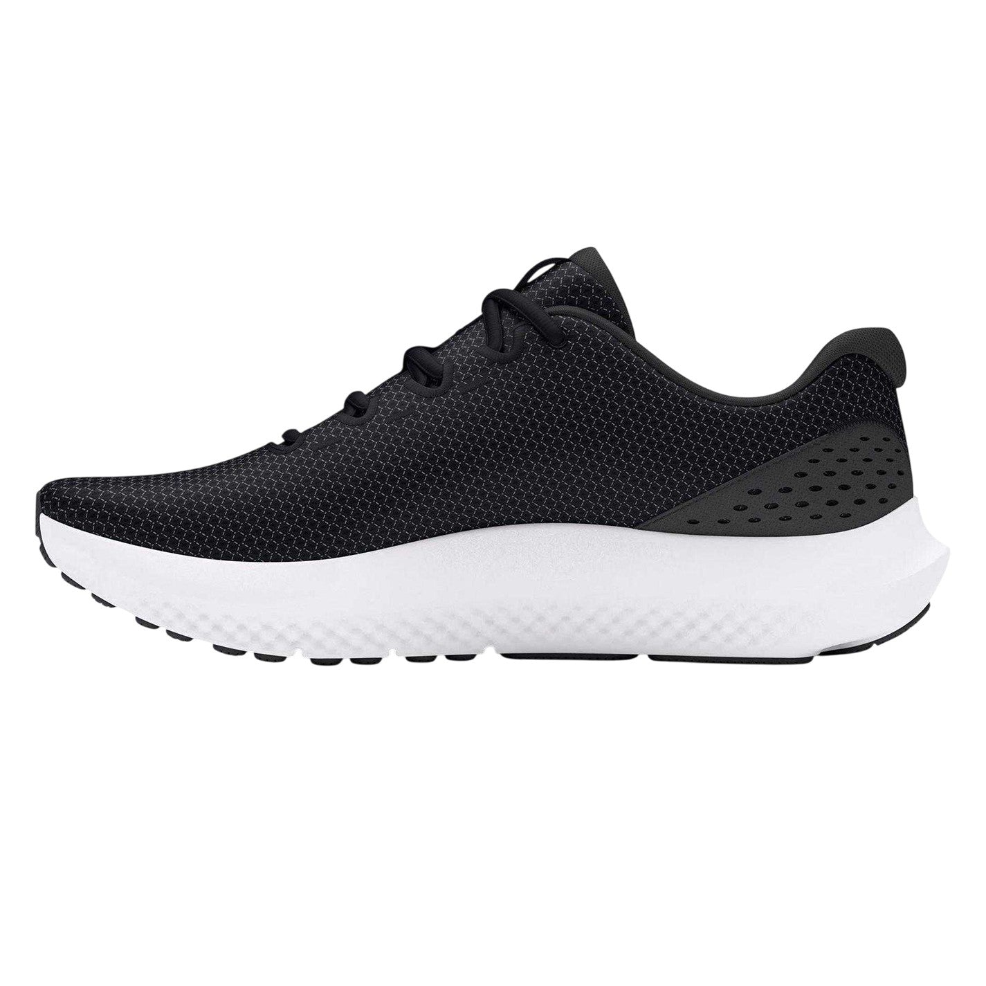 Black-White - Back - Under Armour Mens Ascend Logo Low Cut Shoes