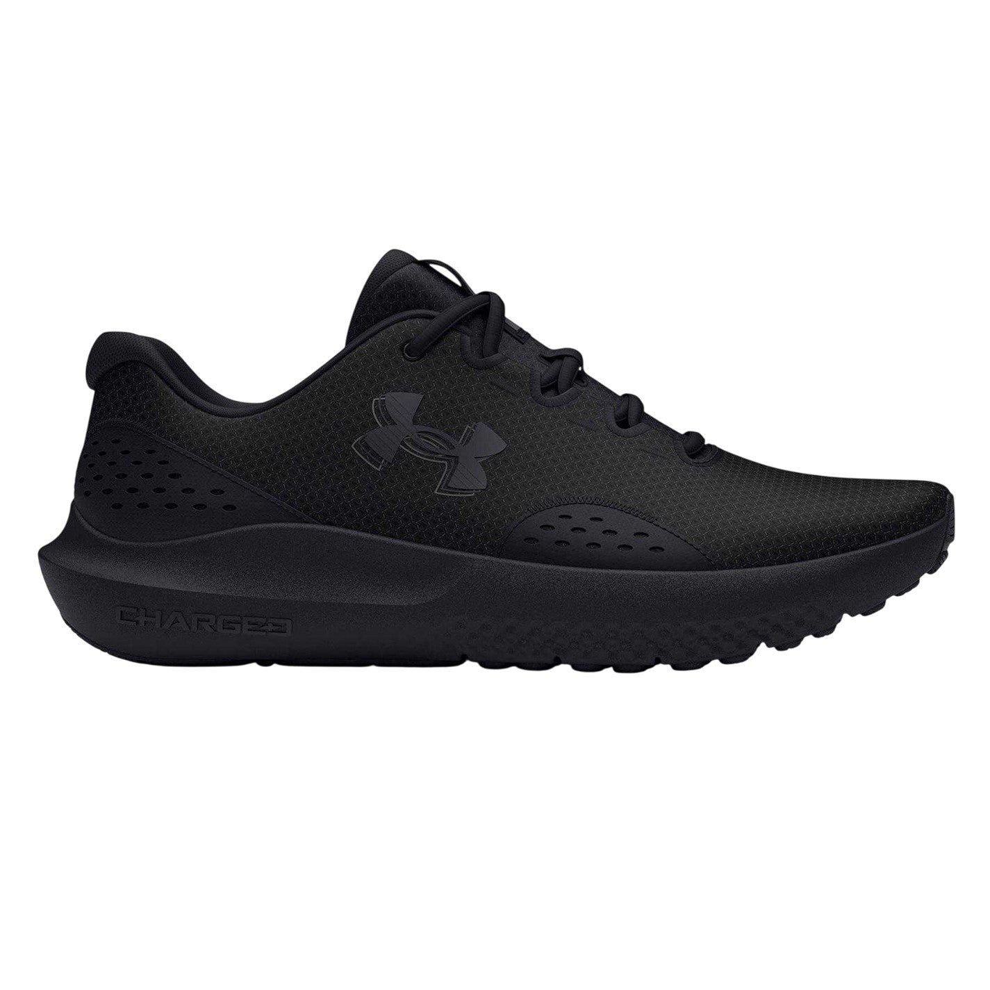 Black-Pink - Front - Under Armour Mens Ascend Logo Low Cut Shoes