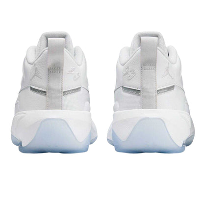 White-Grey - Back - Nike Mens Air Jordan Max Aura 7 Leather Basketball Shoes