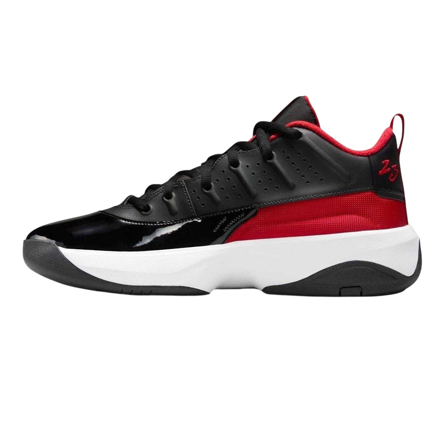 Black-Red - Lifestyle - Nike Mens Air Jordan Max Aura 7 Leather Basketball Shoes