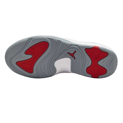 Grey-Red - Side - Nike Mens Air Jordan Max Aura 7 Leather Basketball Shoes