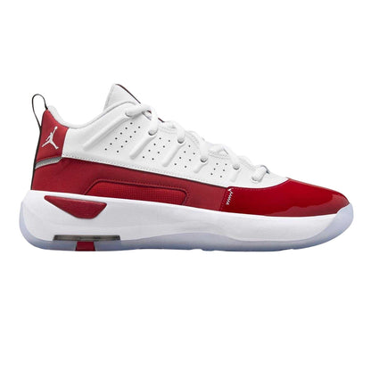 White-Red - Front - Nike Mens Air Jordan Max Aura 7 Leather Basketball Shoes
