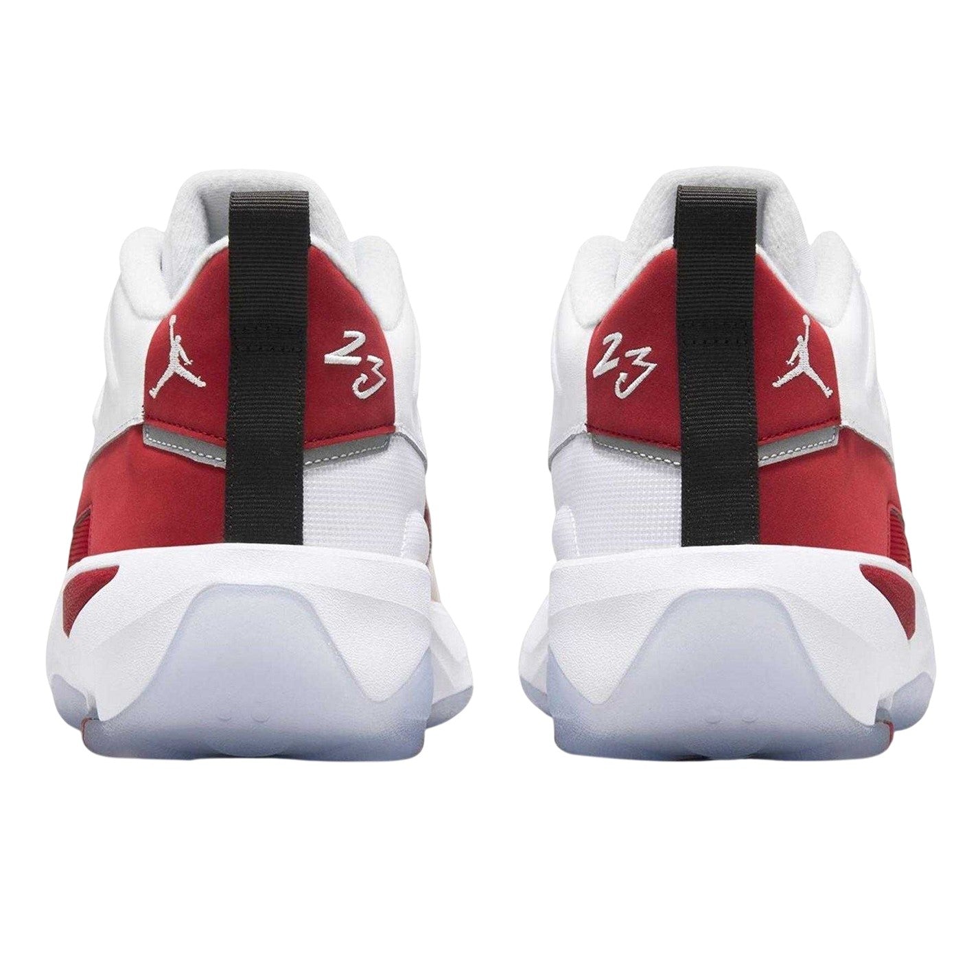 White-Red - Back - Nike Mens Air Jordan Max Aura 7 Leather Basketball Shoes
