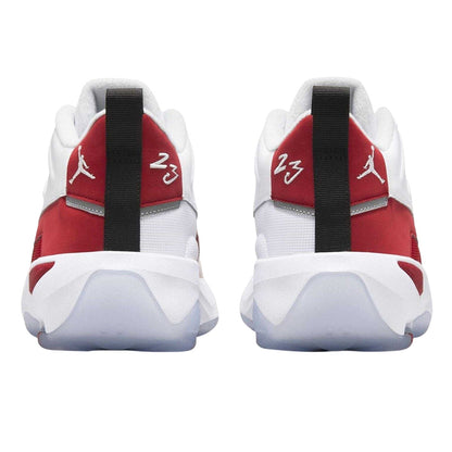 White-Red - Back - Nike Mens Air Jordan Max Aura 7 Leather Basketball Shoes