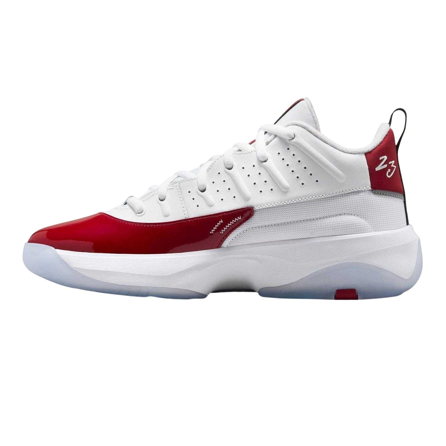 White-Red - Lifestyle - Nike Mens Air Jordan Max Aura 7 Leather Basketball Shoes