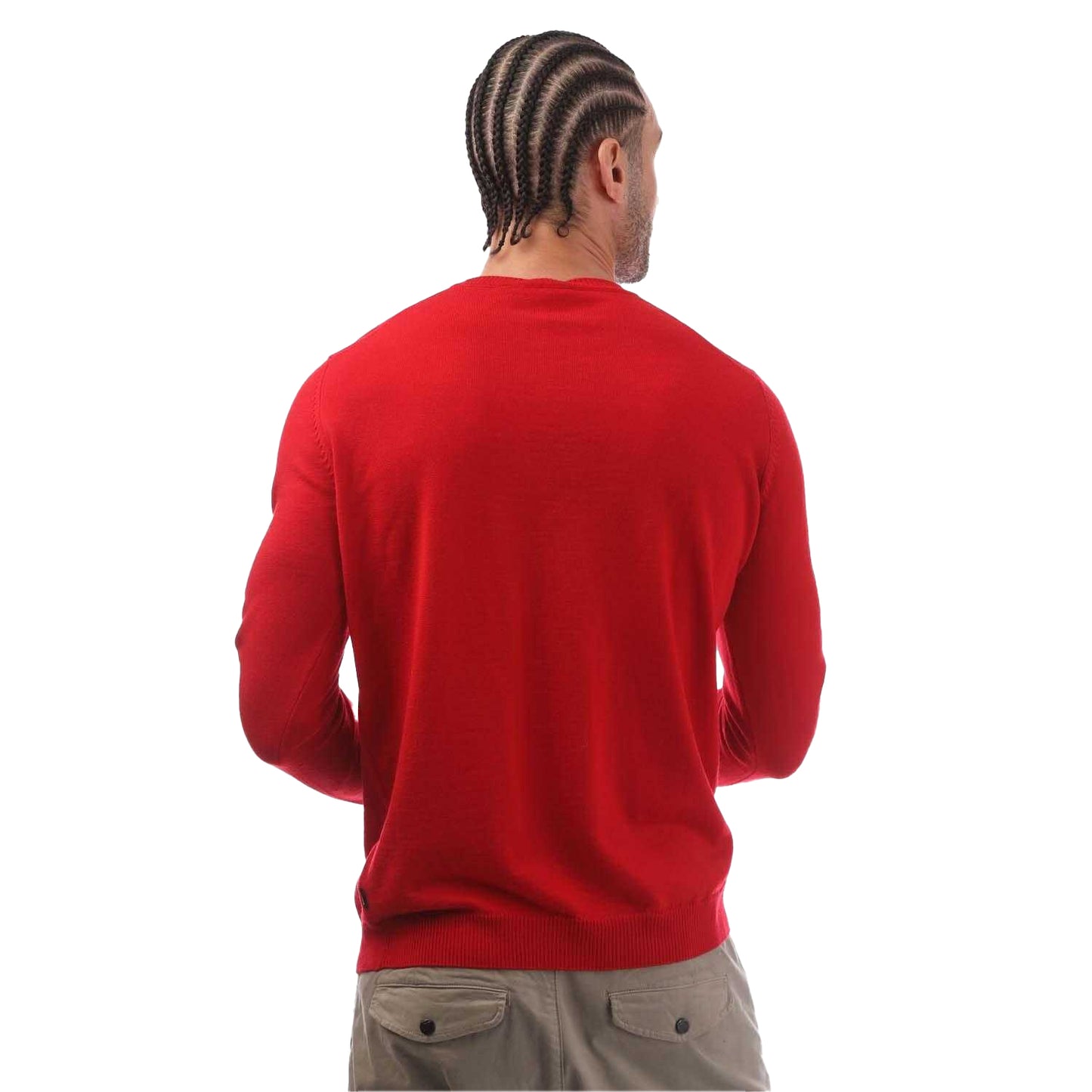 Red - Back - Boss Mens Bagritte-E Sweater Top