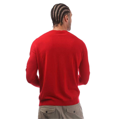 Red - Back - Boss Mens Bagritte-E Sweater Top