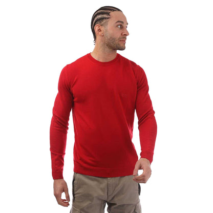 Red - Front - Boss Mens Bagritte-E Sweater Top