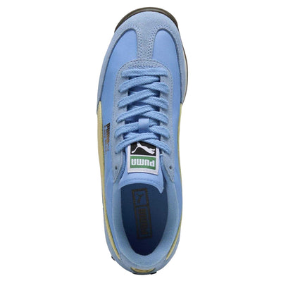 Blue-Yellow - Side - Puma Womens-Ladies Easy Rider Suede Trainers