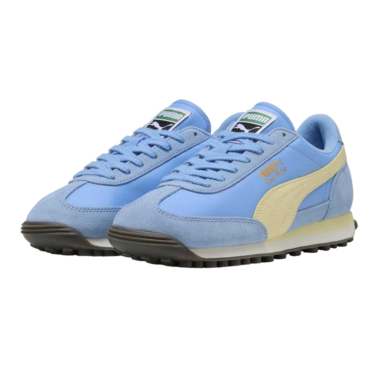 Blue-Yellow - Lifestyle - Puma Womens-Ladies Easy Rider Suede Trainers