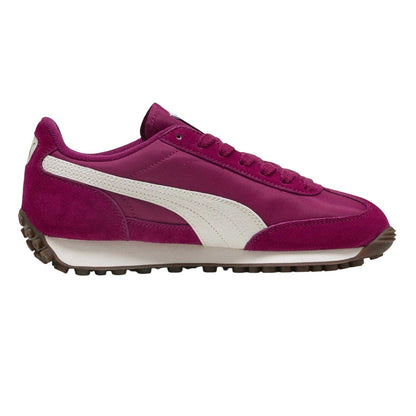 Berry-White - Front - Puma Womens-Ladies Easy Rider Suede Trainers