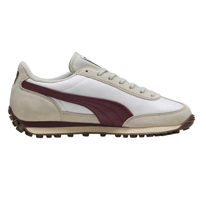 White-Burgundy - Front - Puma Womens-Ladies Easy Rider Suede Trainers