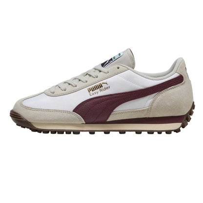 White-Burgundy - Back - Puma Womens-Ladies Easy Rider Suede Trainers