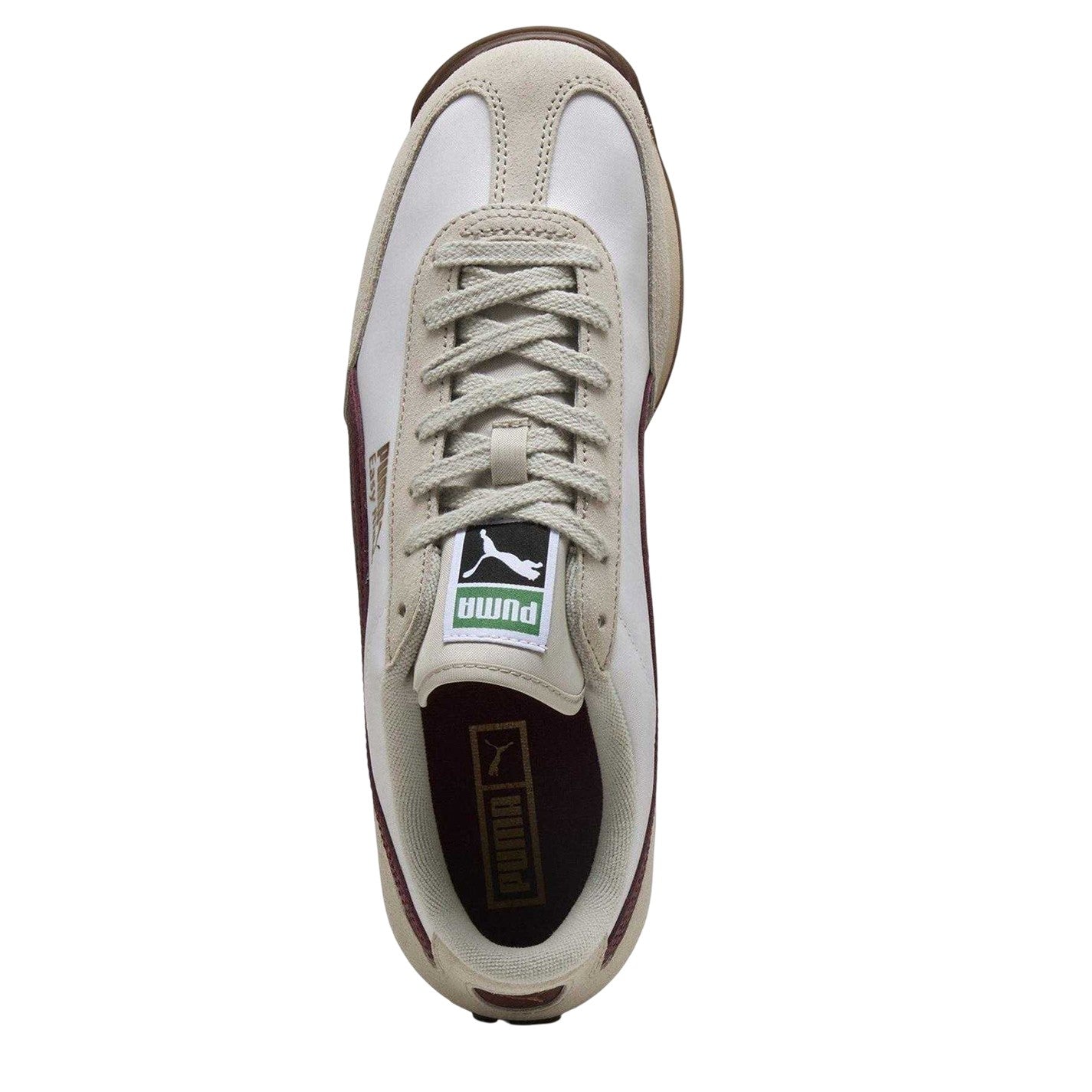 White-Burgundy - Side - Puma Womens-Ladies Easy Rider Suede Trainers
