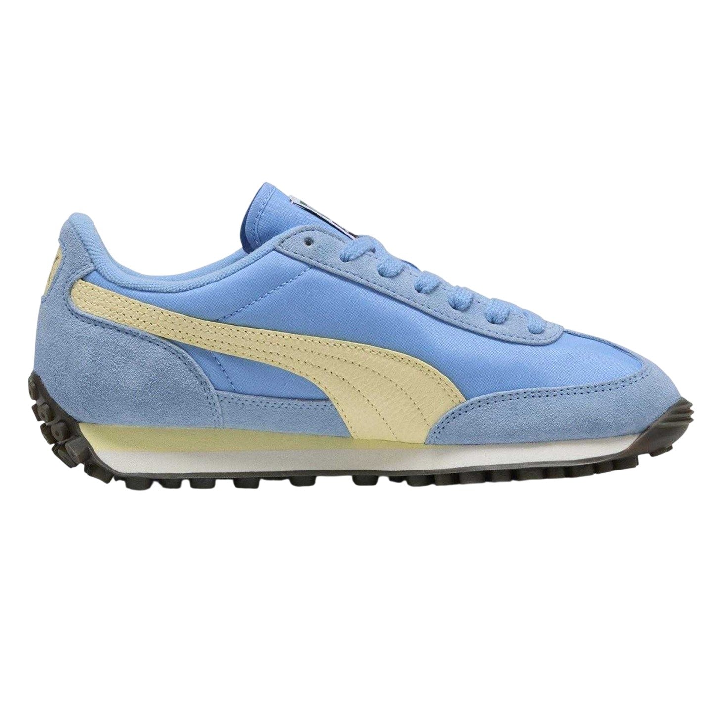 Blue-Yellow - Front - Puma Womens-Ladies Easy Rider Suede Trainers
