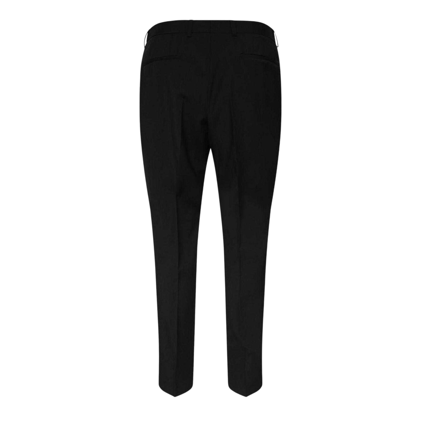 Black - Back - Hugo Boss Mens H-Genius Virgin Wool Slim Trousers