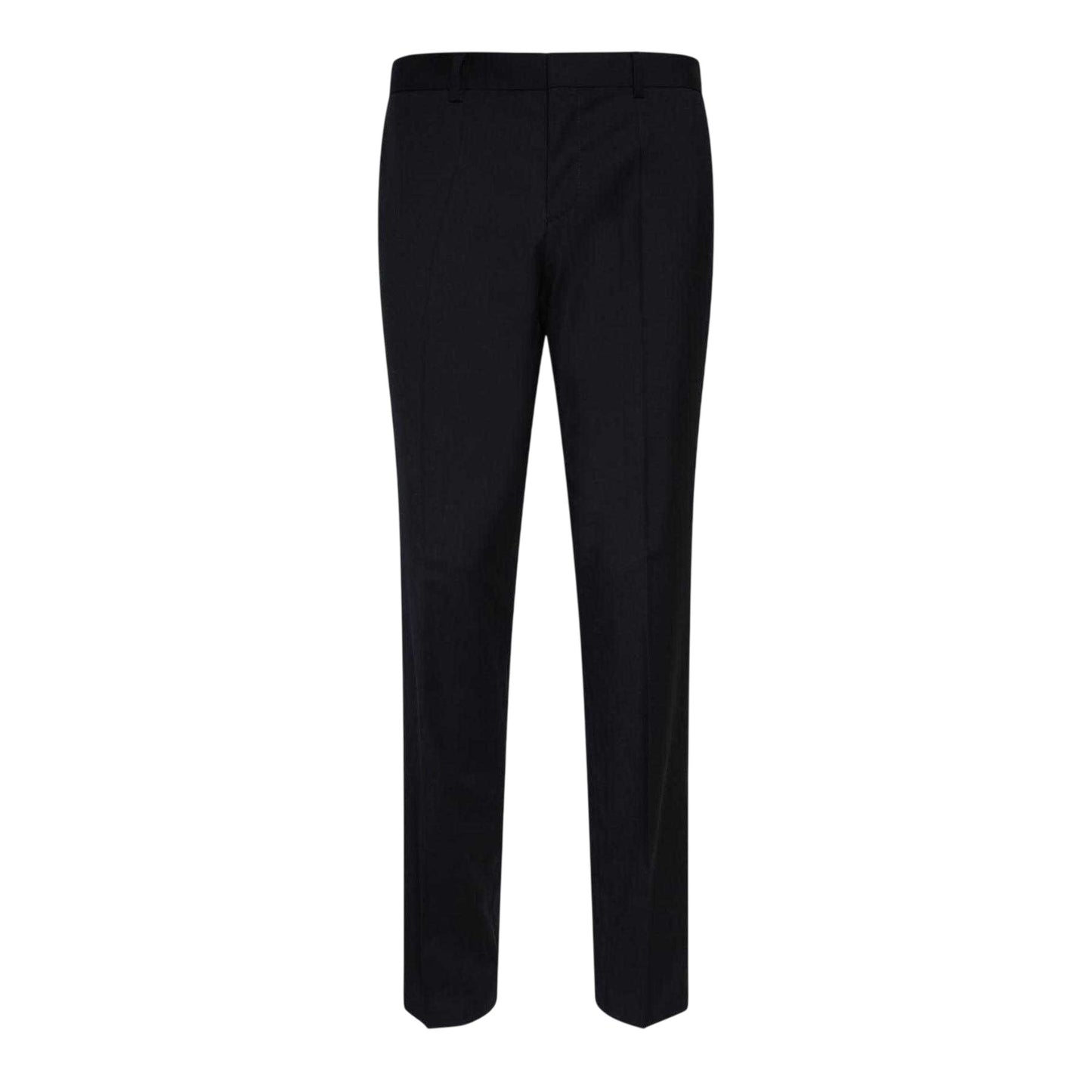 Dark Blue - Front - Hugo Boss Mens H-Genius Virgin Wool Slim Trousers
