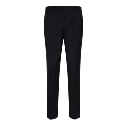 Dark Blue - Front - Hugo Boss Mens H-Genius Virgin Wool Slim Trousers