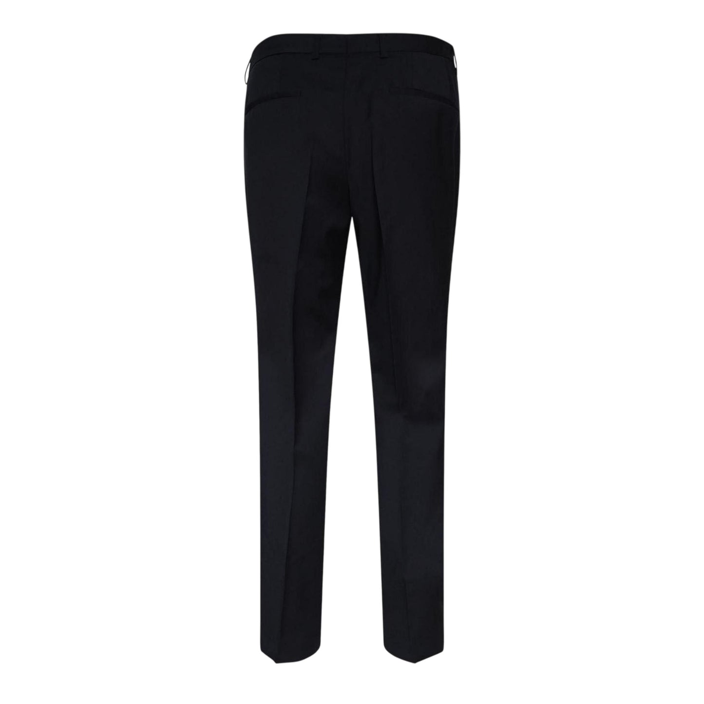 Dark Blue - Back - Hugo Boss Mens H-Genius Virgin Wool Slim Trousers