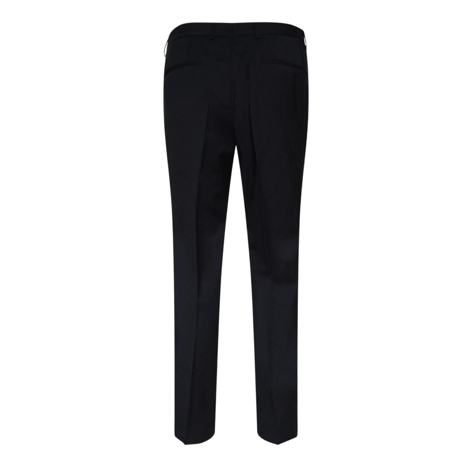 Dark Blue - Back - Hugo Boss Mens H-Genius Virgin Wool Slim Trousers
