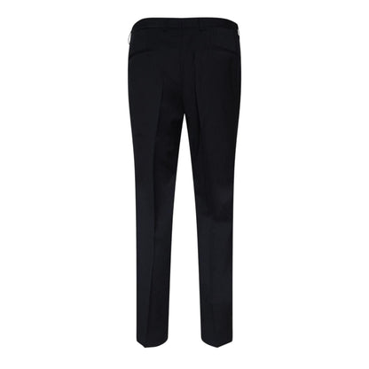 Dark Blue - Back - Hugo Boss Mens H-Genius Virgin Wool Slim Trousers