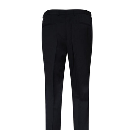 Dark Blue - Side - Hugo Boss Mens H-Genius Virgin Wool Slim Trousers