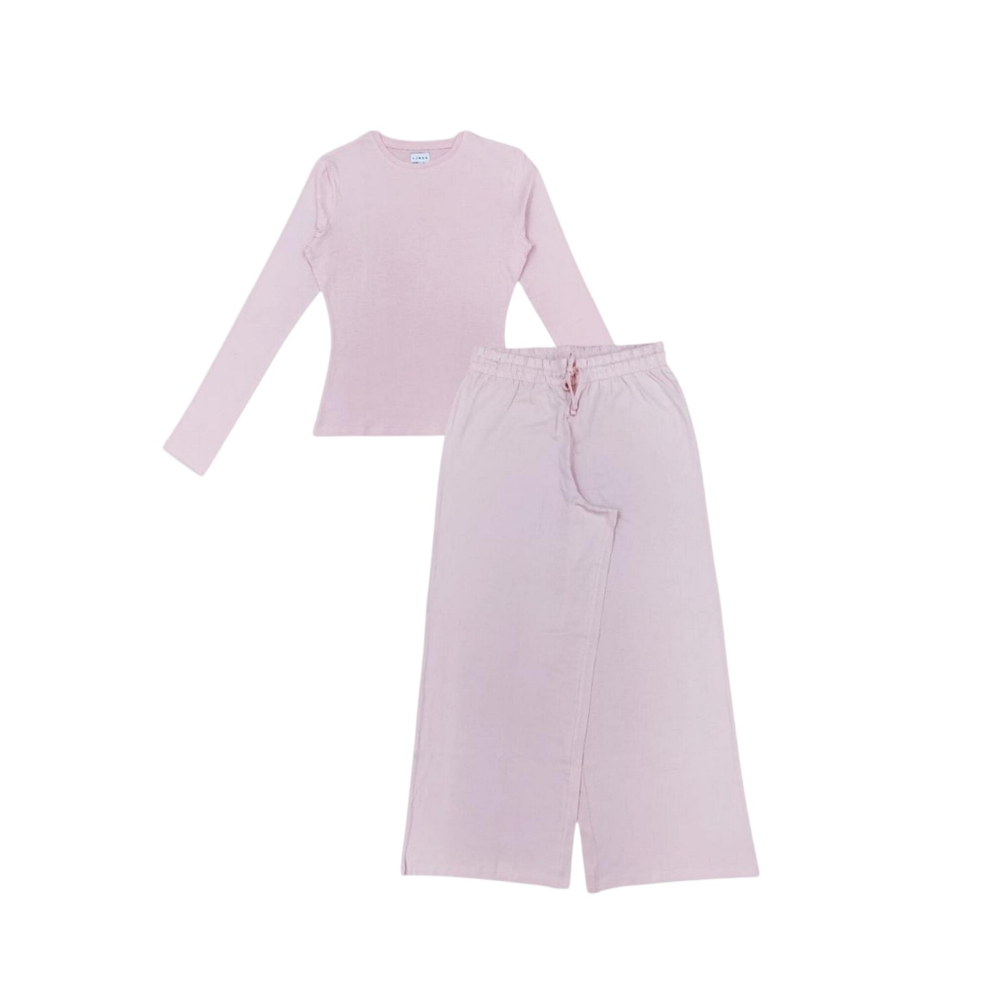 Pink - Front - Linea Womens-Ladies Cotton Lightweight Pyjama Set