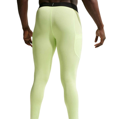 Lime - Back - Nike Mens Dri-FIT Training Tights