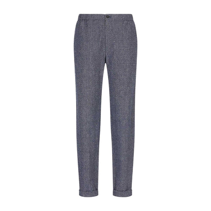 Navy - Front - Emporio Armani EA7 Mens Woven Trousers