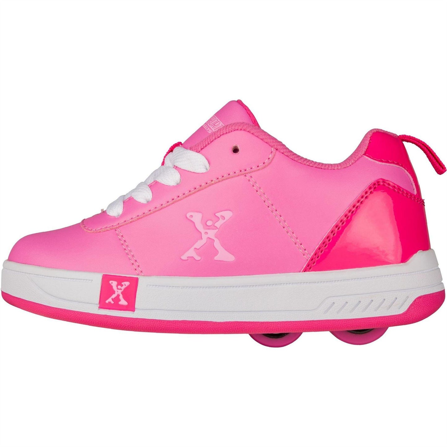 Pink - Side - Sidewalk Sport Childrens-Kids Lane Wheeled Sports Trainers