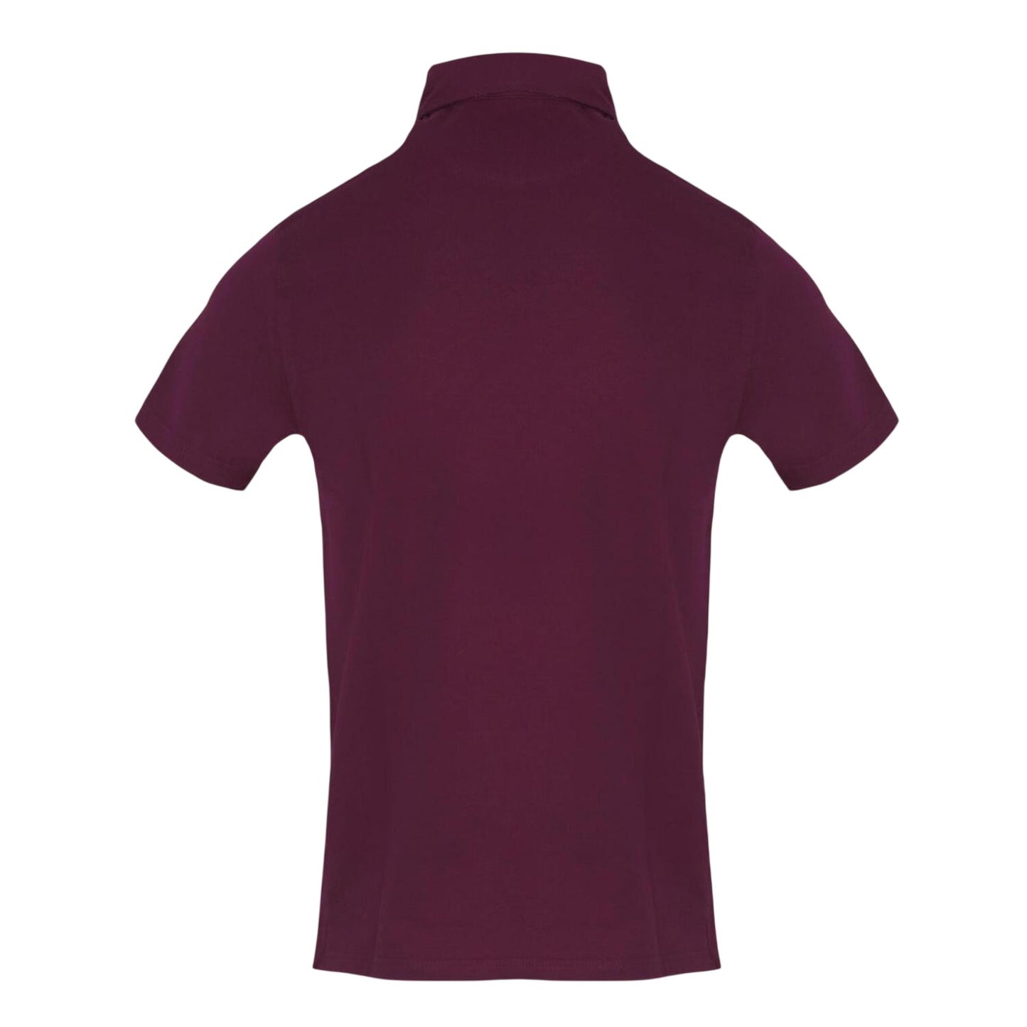 Red - Back - Aquascutum Mens Logo Cotton Polo Shirt
