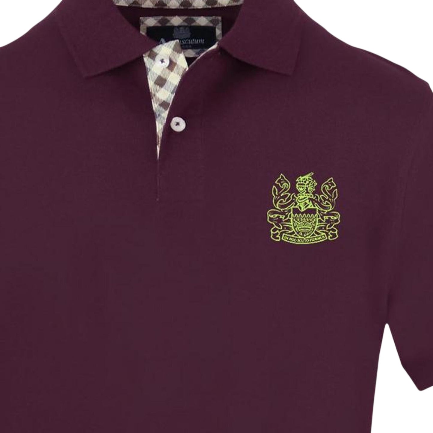 Red - Side - Aquascutum Mens Logo Cotton Polo Shirt