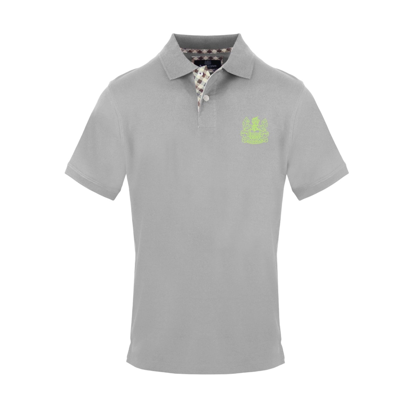 Grey - Front - Aquascutum Mens Logo Cotton Polo Shirt