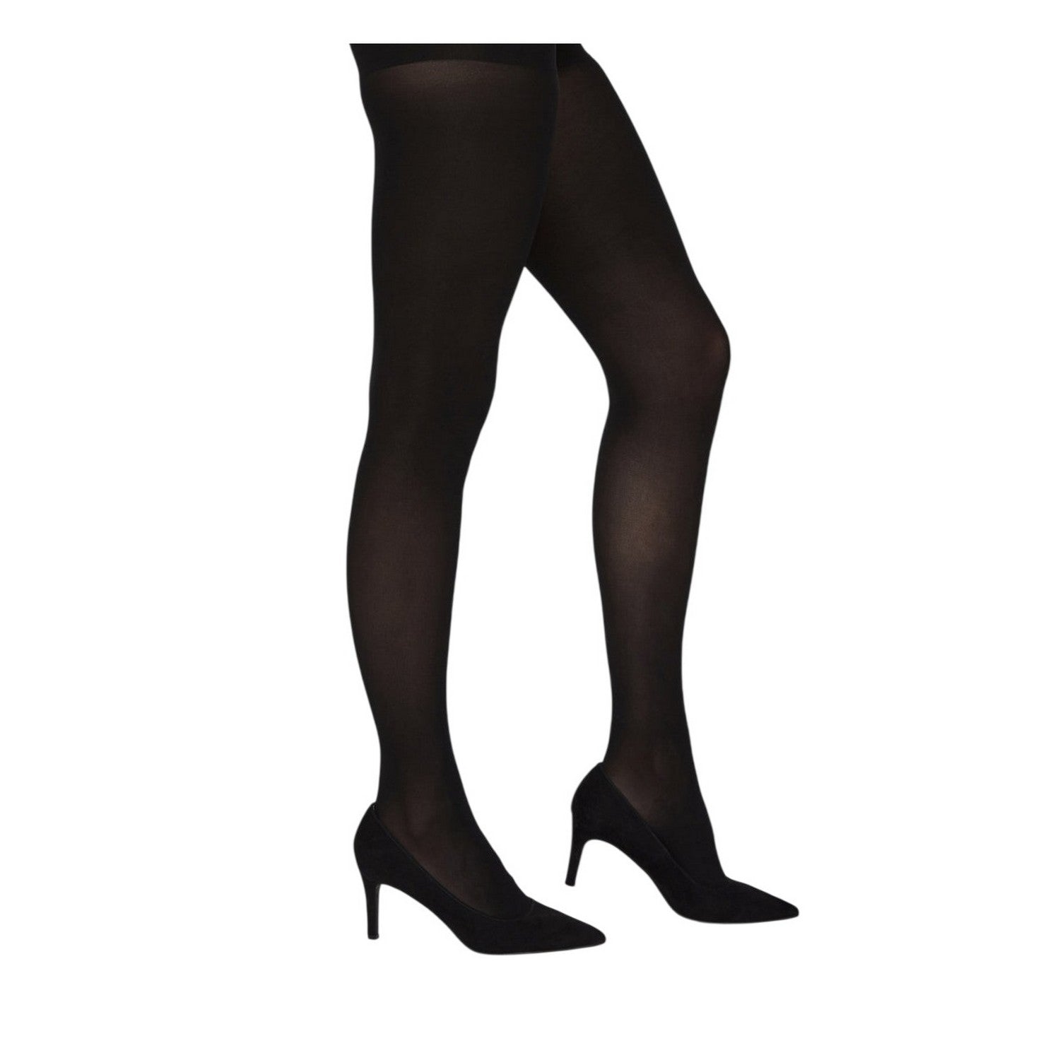 Black - Side - Vero Moda Womens-Ladies Opaque Tights