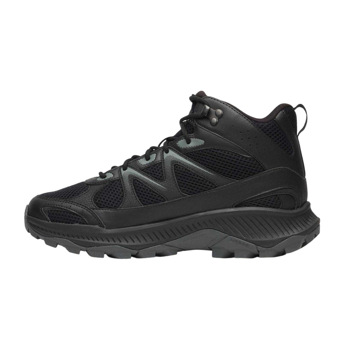 Black - Side - Merrell Mens Tempo Hiking Boots