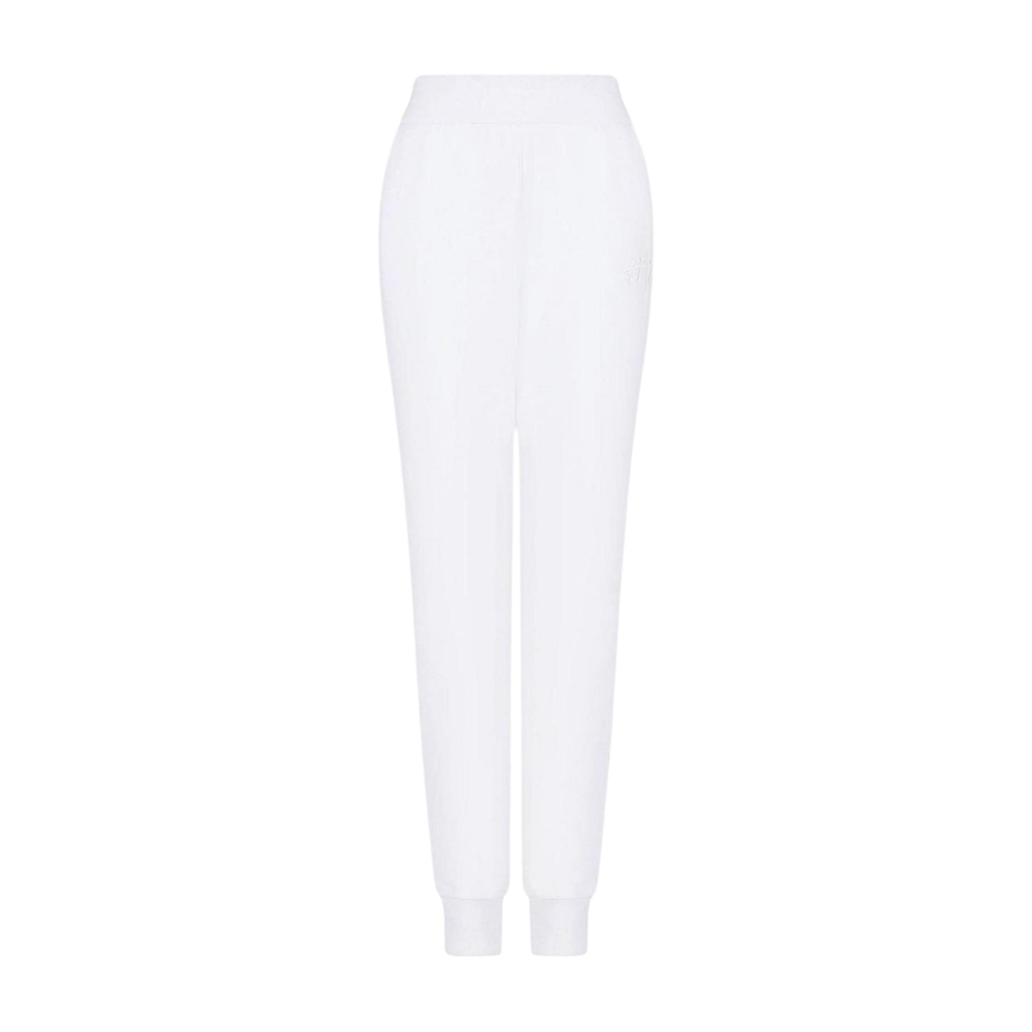 White - Front - Armani Exchange Womens-Ladies Cotton Blend Trousers