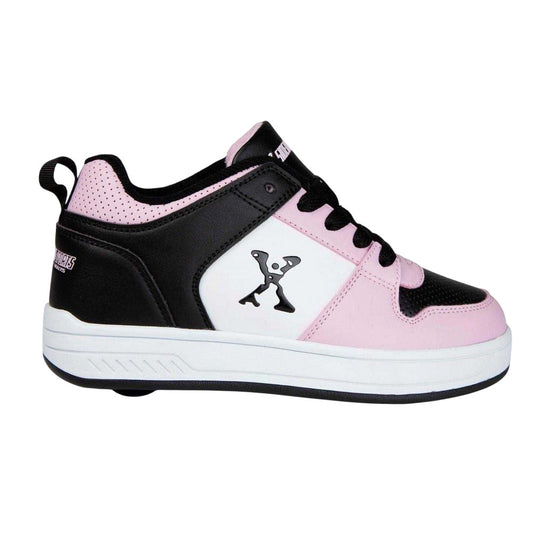 Black-Pink - Front - Sidewalk Sport Girls Trainers