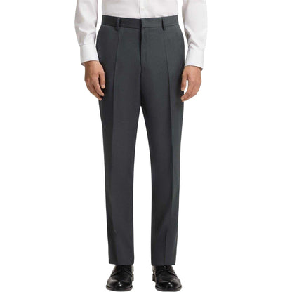 Dark Grey - Side - Boss Mens Lenon Flat Fronted Trousers