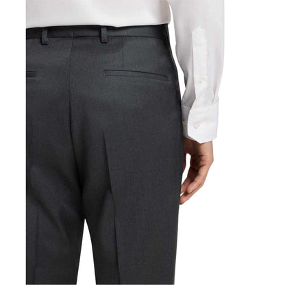 Dark Grey - Lifestyle - Boss Mens Lenon Flat Fronted Trousers