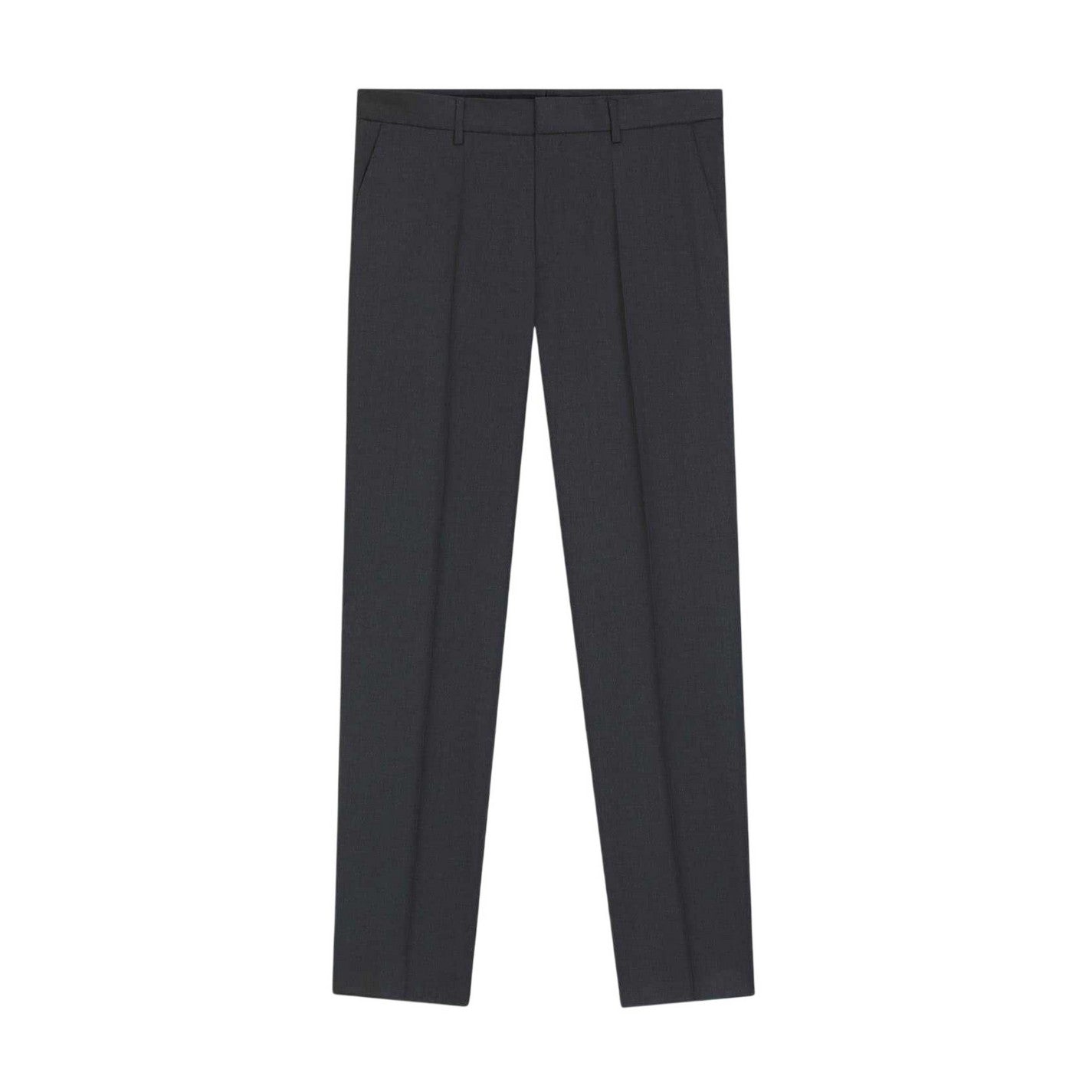 Dark Grey - Front - Boss Mens Lenon Flat Fronted Trousers