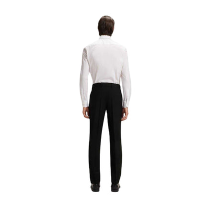 Black - Back - Boss Mens Genius Straight Leg Business Trousers