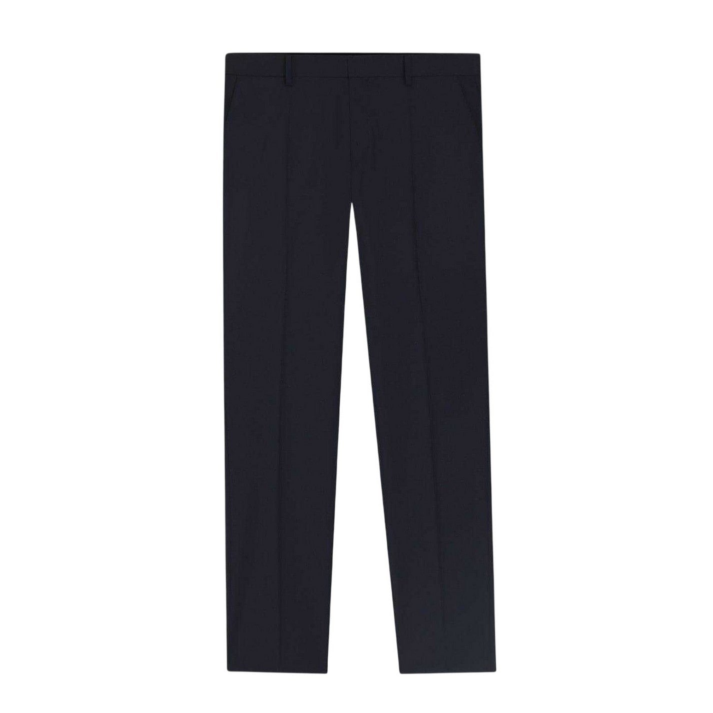 Dark Blue - Front - Boss Mens Genius Straight Leg Business Trousers