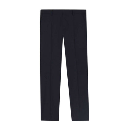 Dark Blue - Front - Boss Mens Genius Straight Leg Business Trousers
