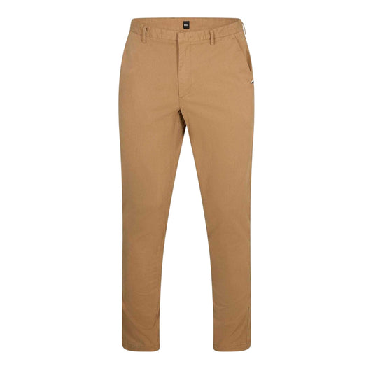 Light Beige - Front - Boss Mens Kaito3 Straight Leg Work Trousers