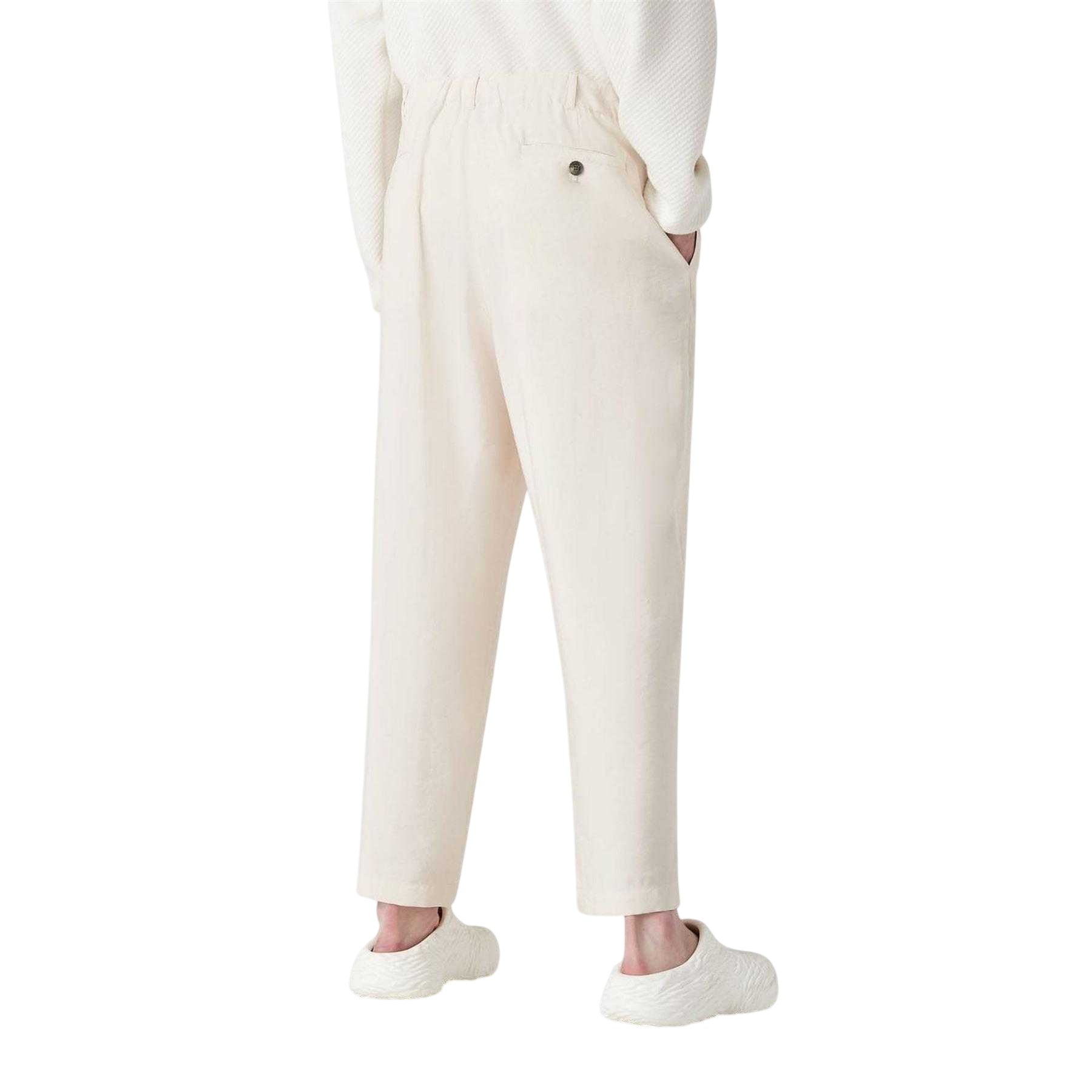 Cream - Back - Emporio Armani Mens Trousers