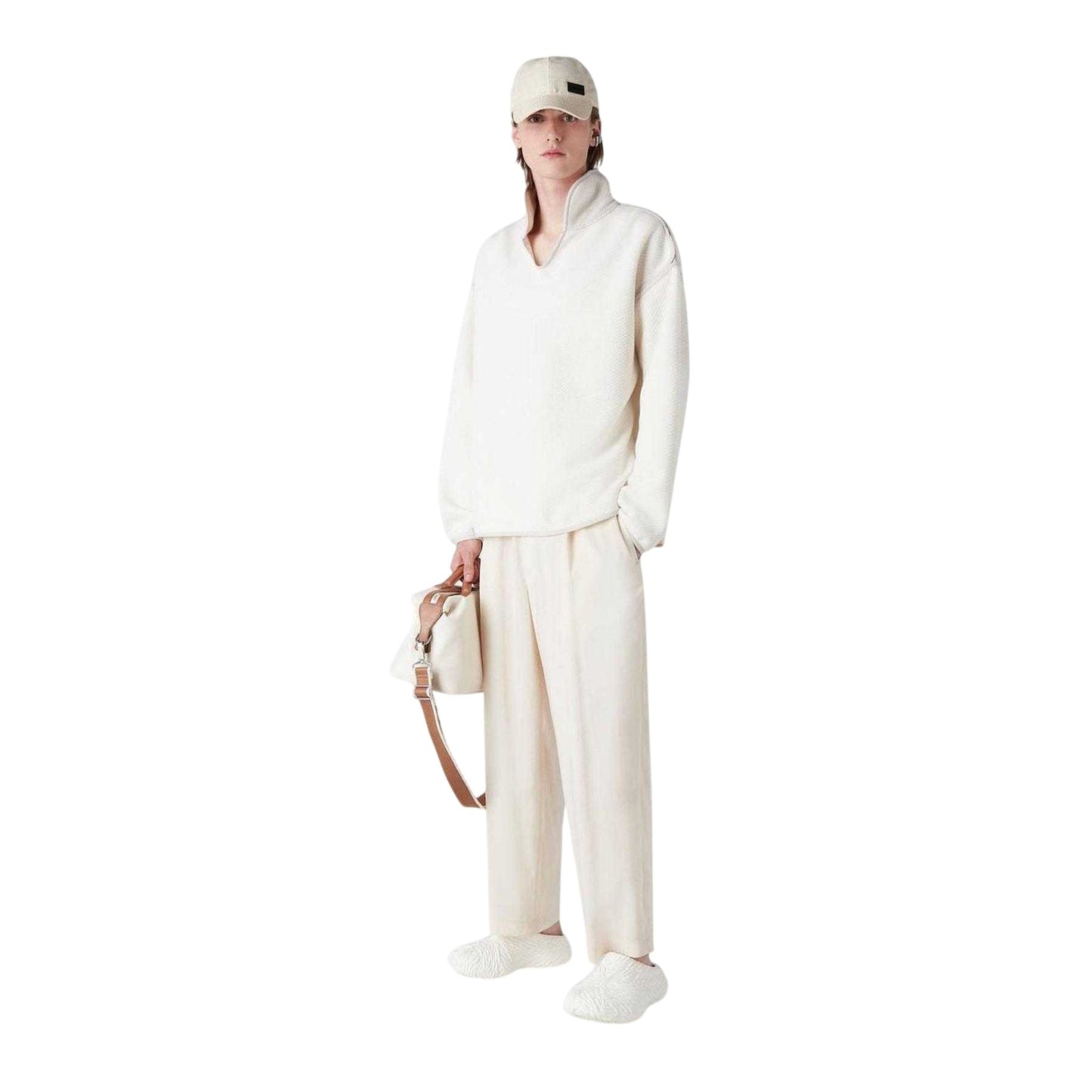 Cream - Side - Emporio Armani Mens Trousers